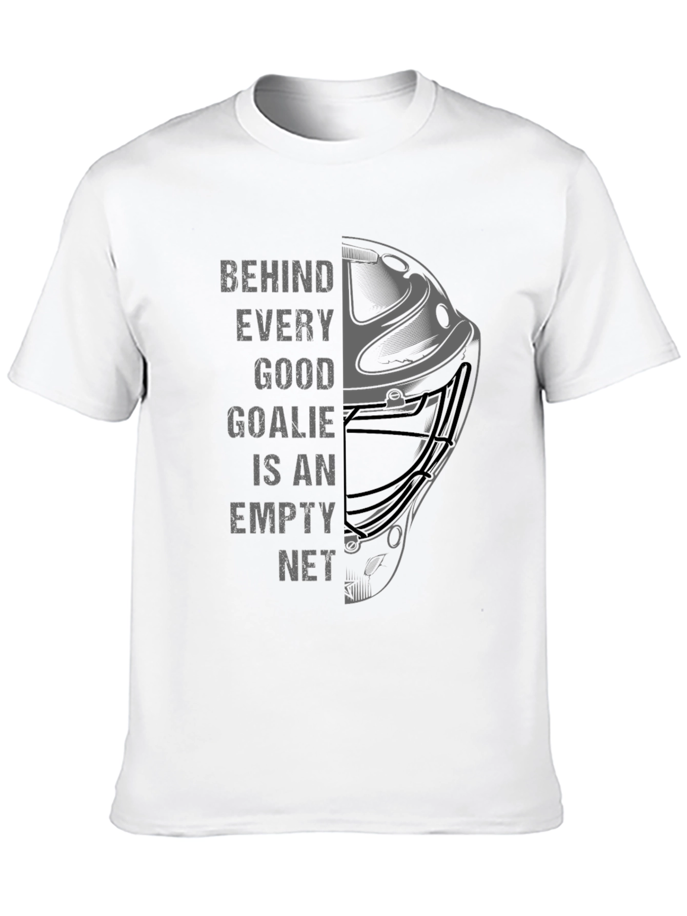 Hockey Goalie Empty Net Graphic T-Shirt - Black