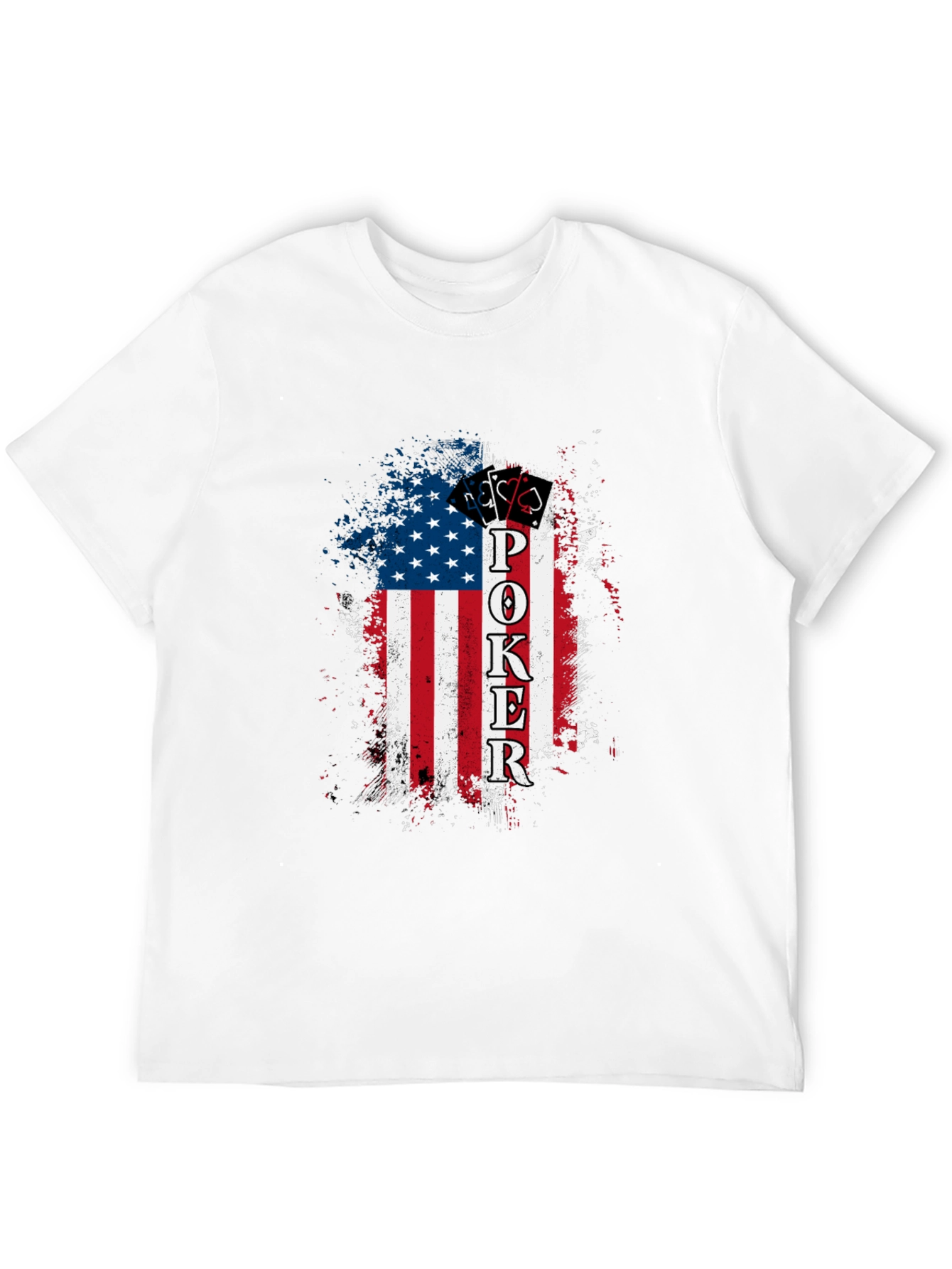 Poker American Flag Graphic Tee