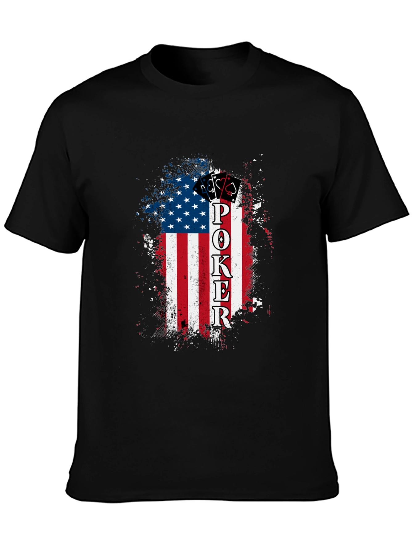 Poker American Flag Graphic Tee