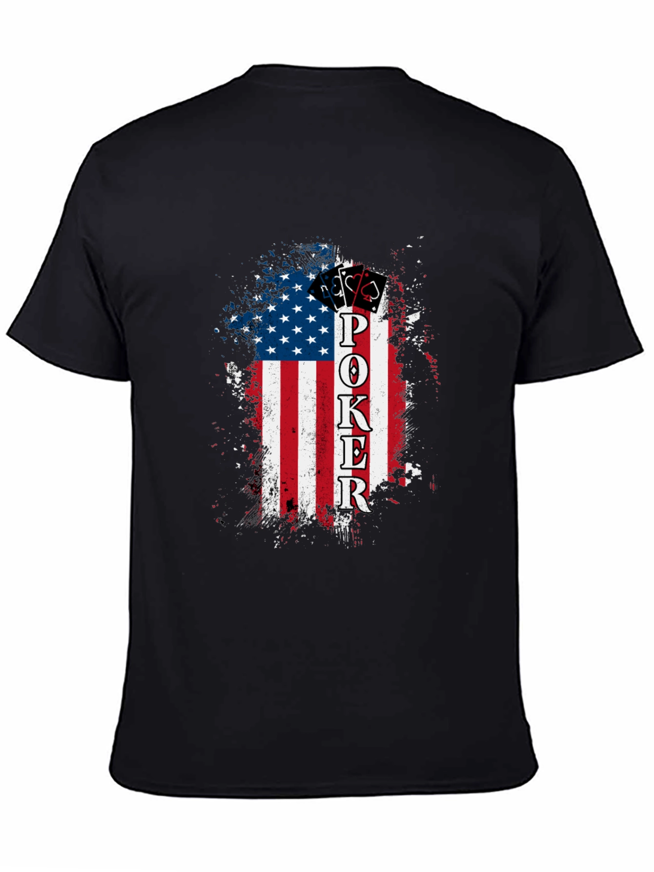 Poker American Flag Graphic Tee