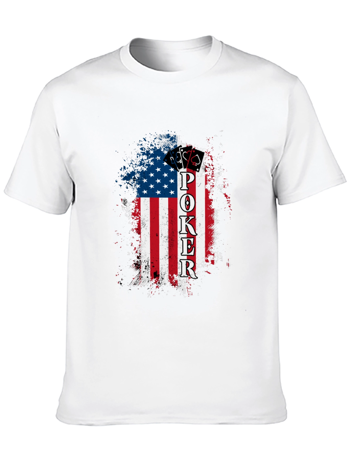 Poker American Flag Graphic Tee