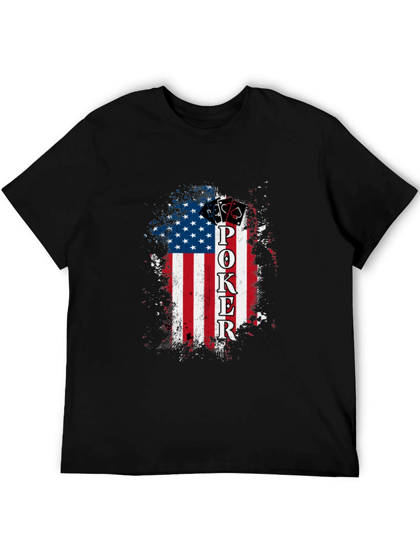 Poker American Flag Graphic Tee