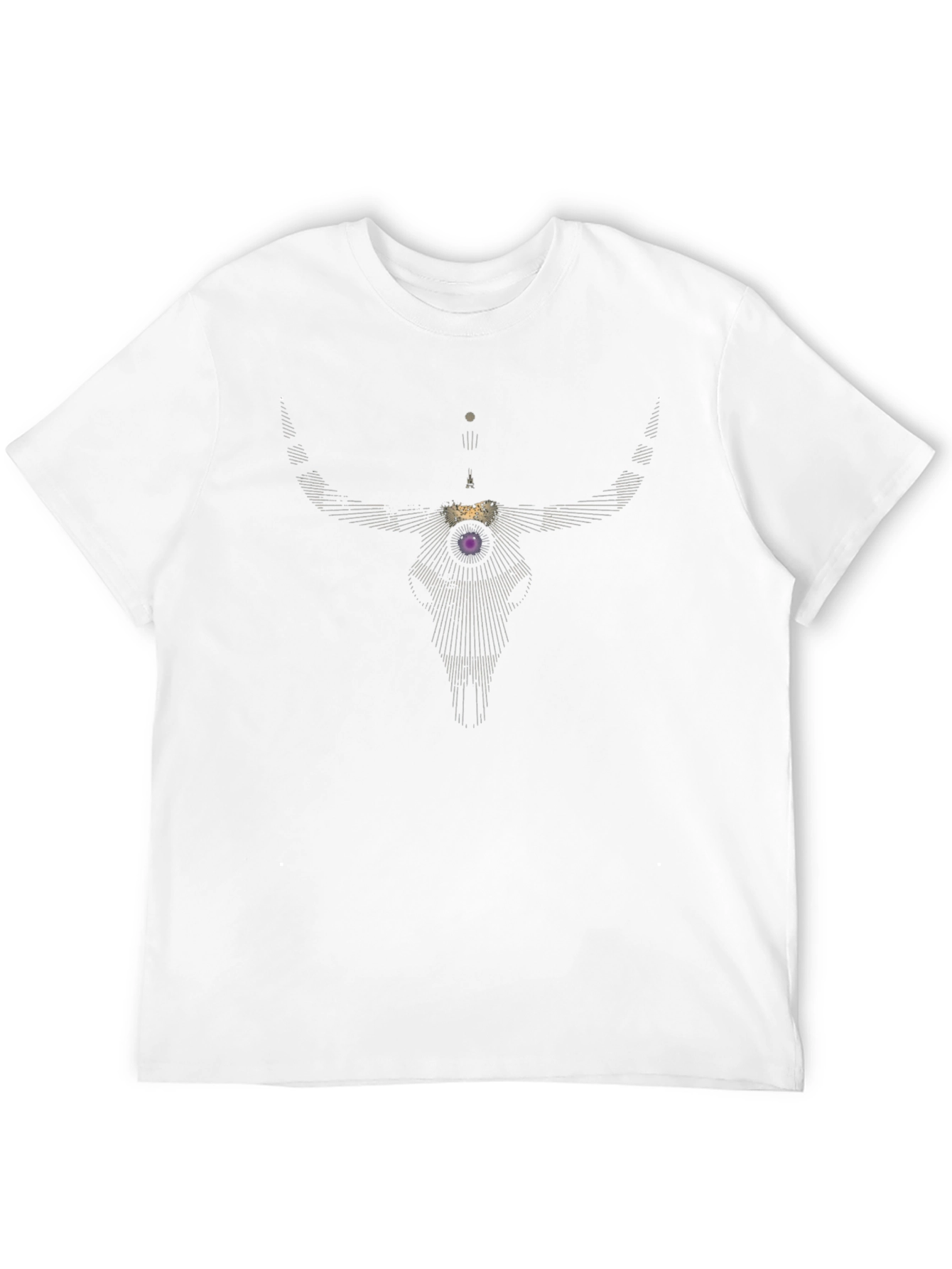 Geometric Bull Skull Graphic Tee
