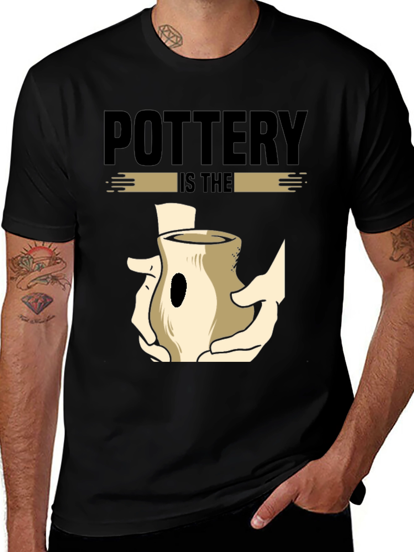Pottery is The Art Black Graphic T-Shirt