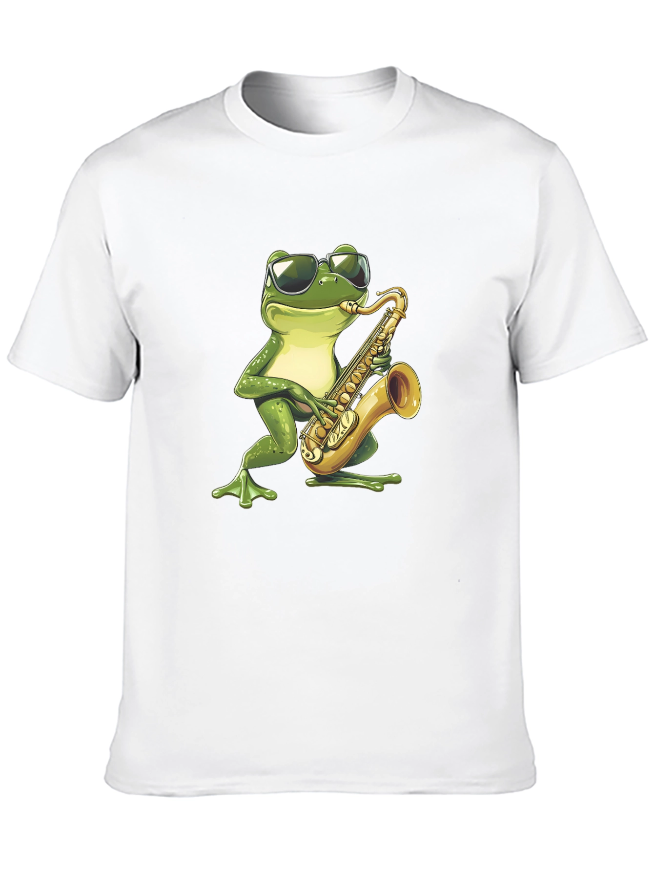 Frog Sax Player Graphic T-Shirt