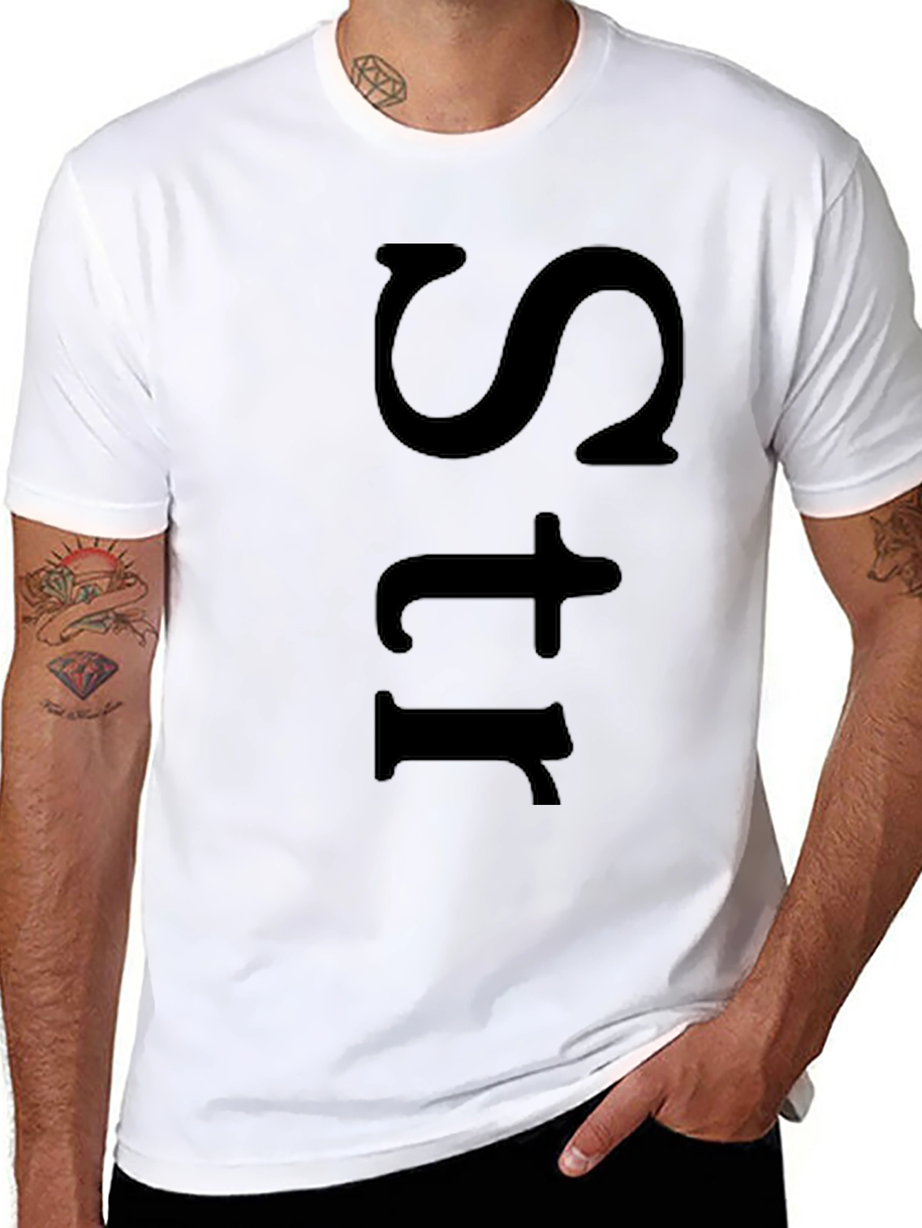 Mens Black Str Graphic Tee