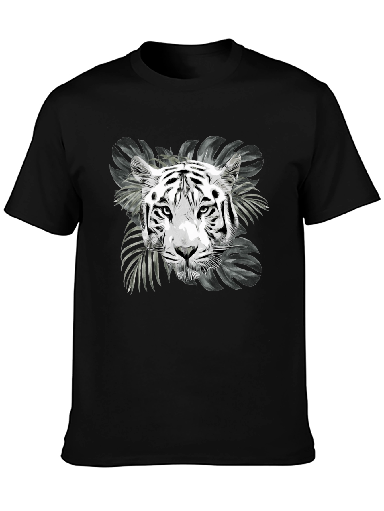 Tiger Graphic Tee - Black Animal Print T-Shirt