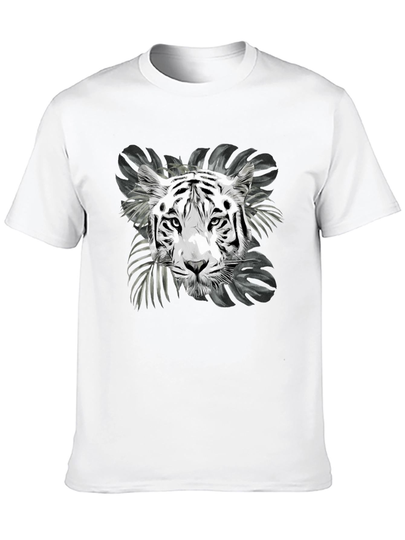 Tiger Graphic Tee - Black Animal Print T-Shirt