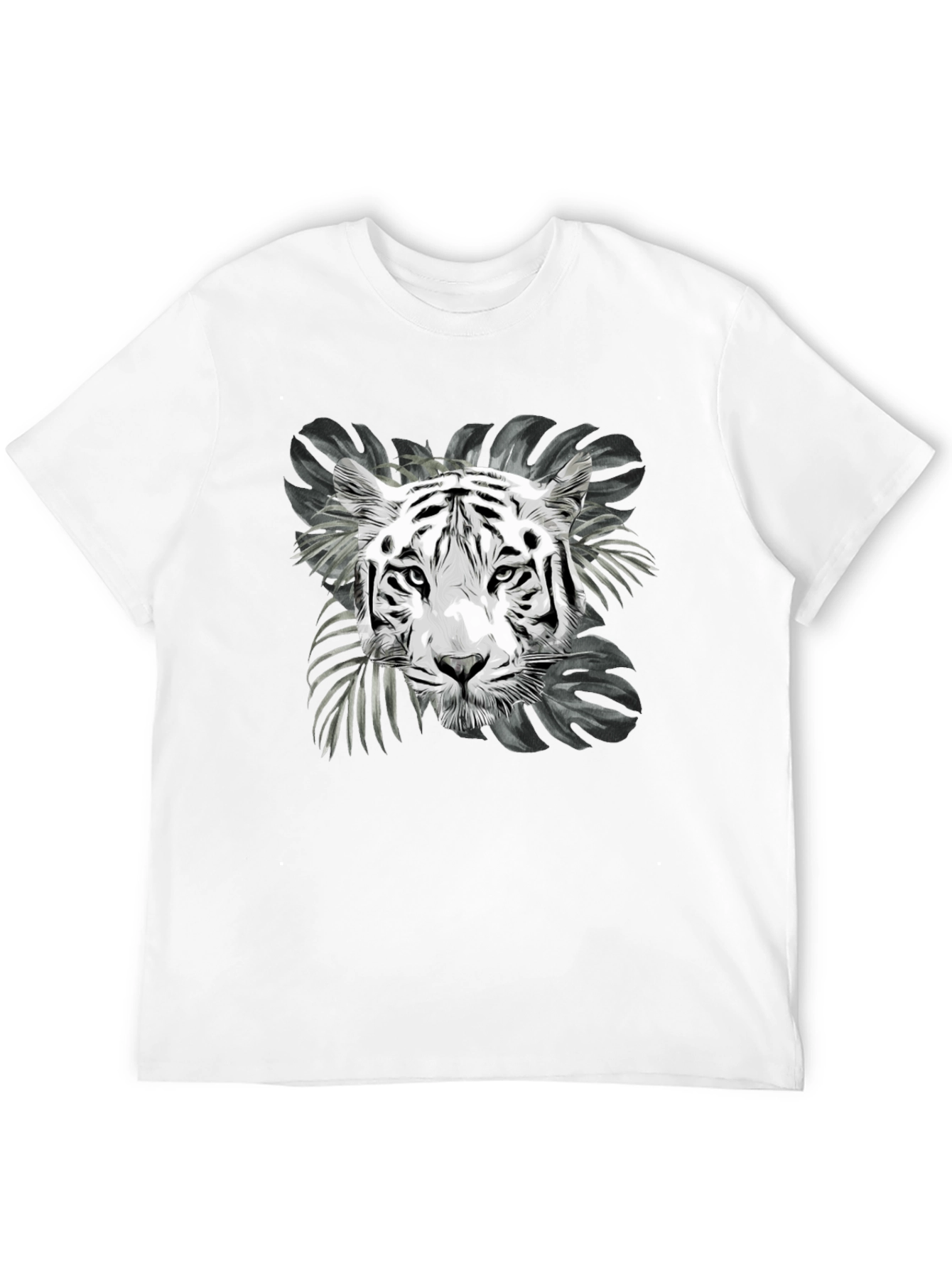 Tiger Graphic Tee - Black Animal Print T-Shirt