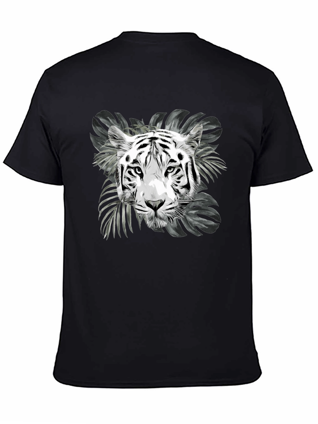 Tiger Graphic Tee - Black Animal Print T-Shirt