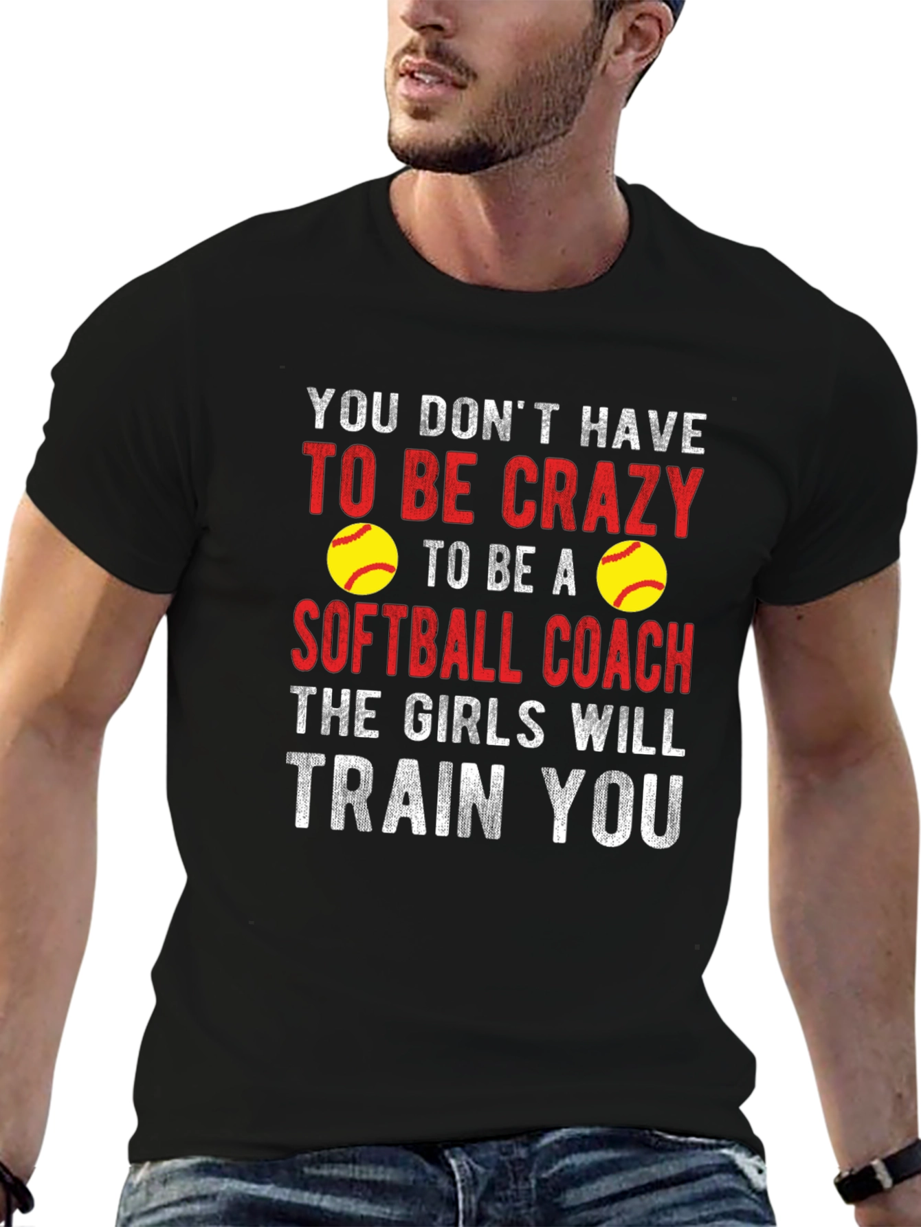 Crazy Softball Coach Graphic Tee
