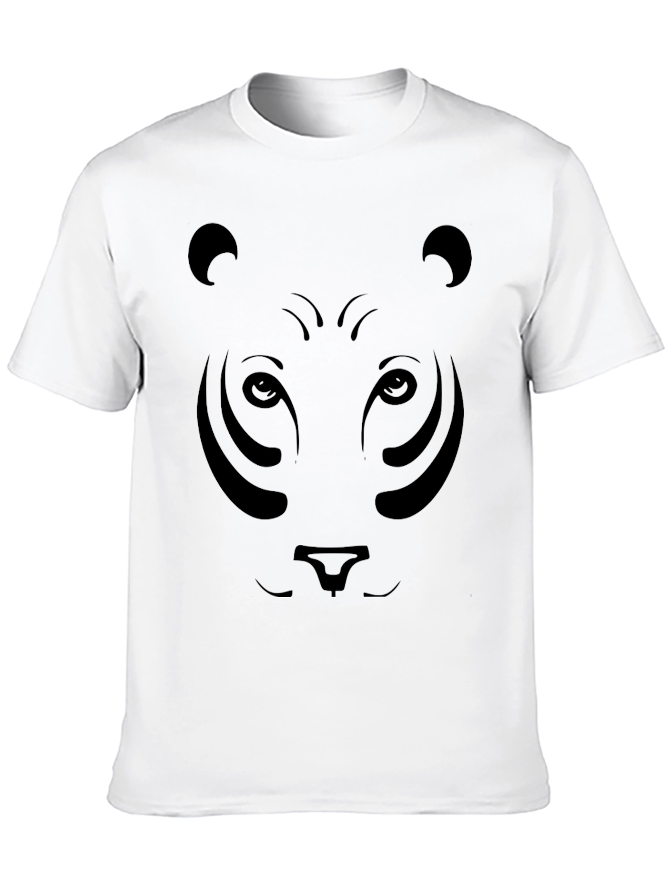 Black Bear Face Graphic T-Shirt