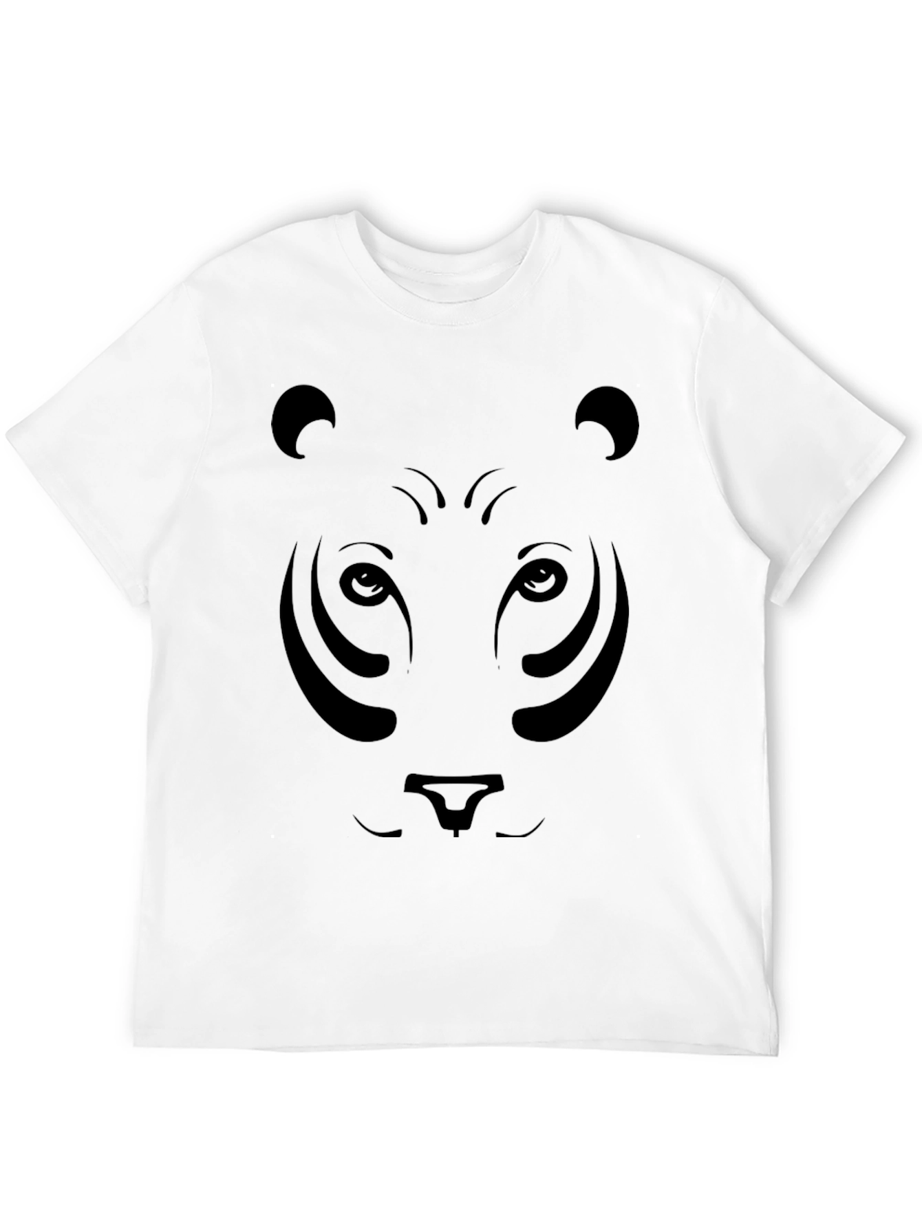 Black Bear Face Graphic T-Shirt