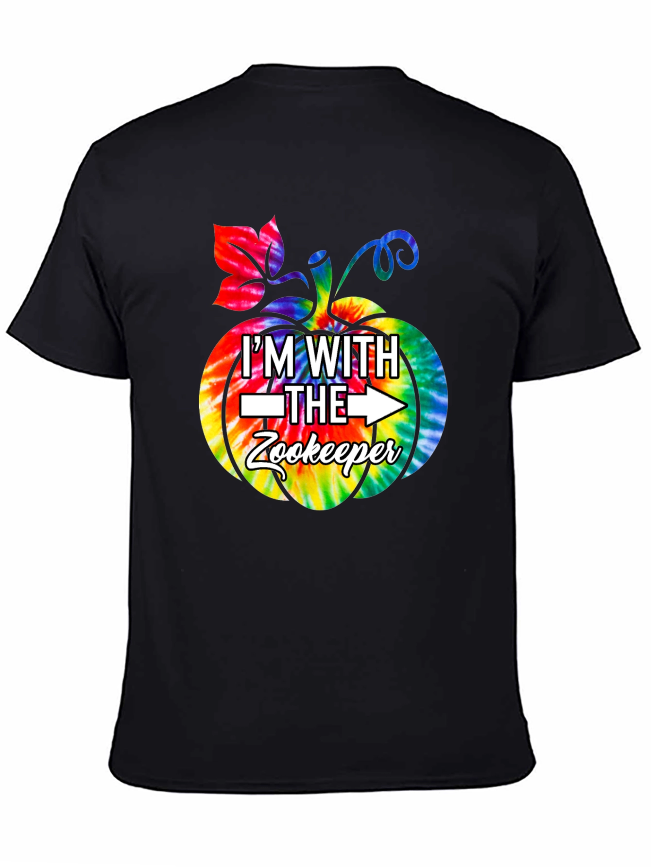 Im With the Zookeeper Tie Dye Pumpkin T-Shirt