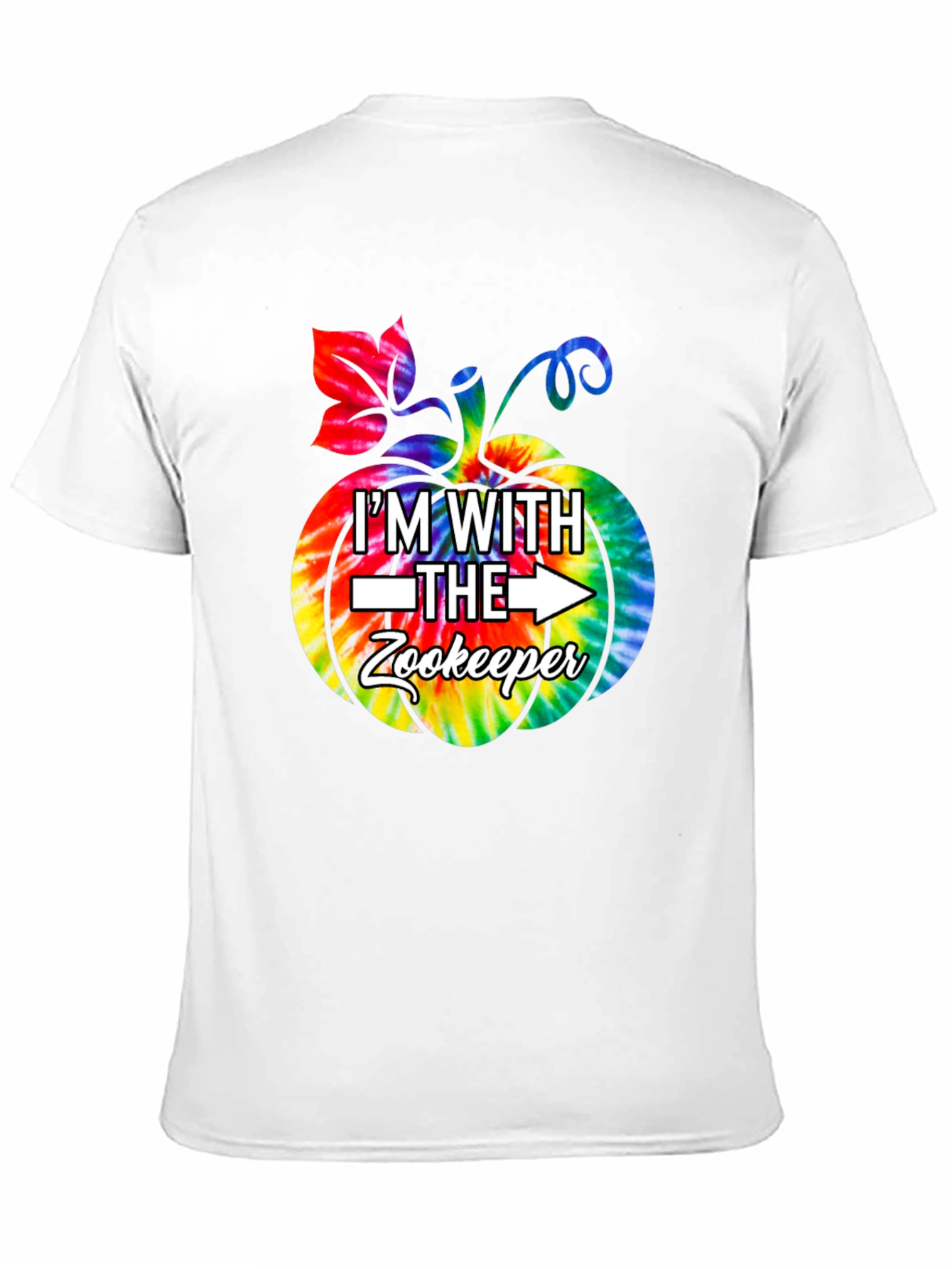 Im With the Zookeeper Tie Dye Pumpkin T-Shirt