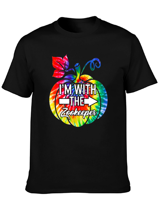 Im With the Zookeeper Tie Dye Pumpkin T-Shirt