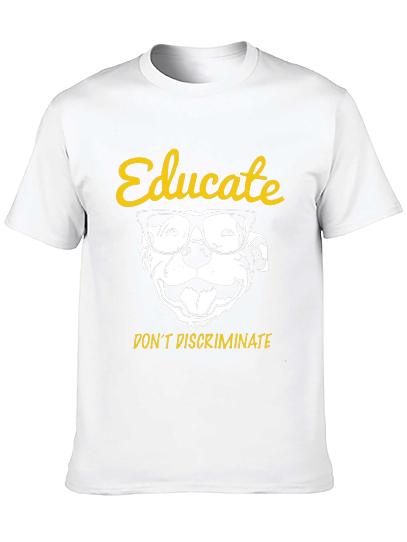 Educate Pitbull Graphic Tee - Black Unisex Shirt