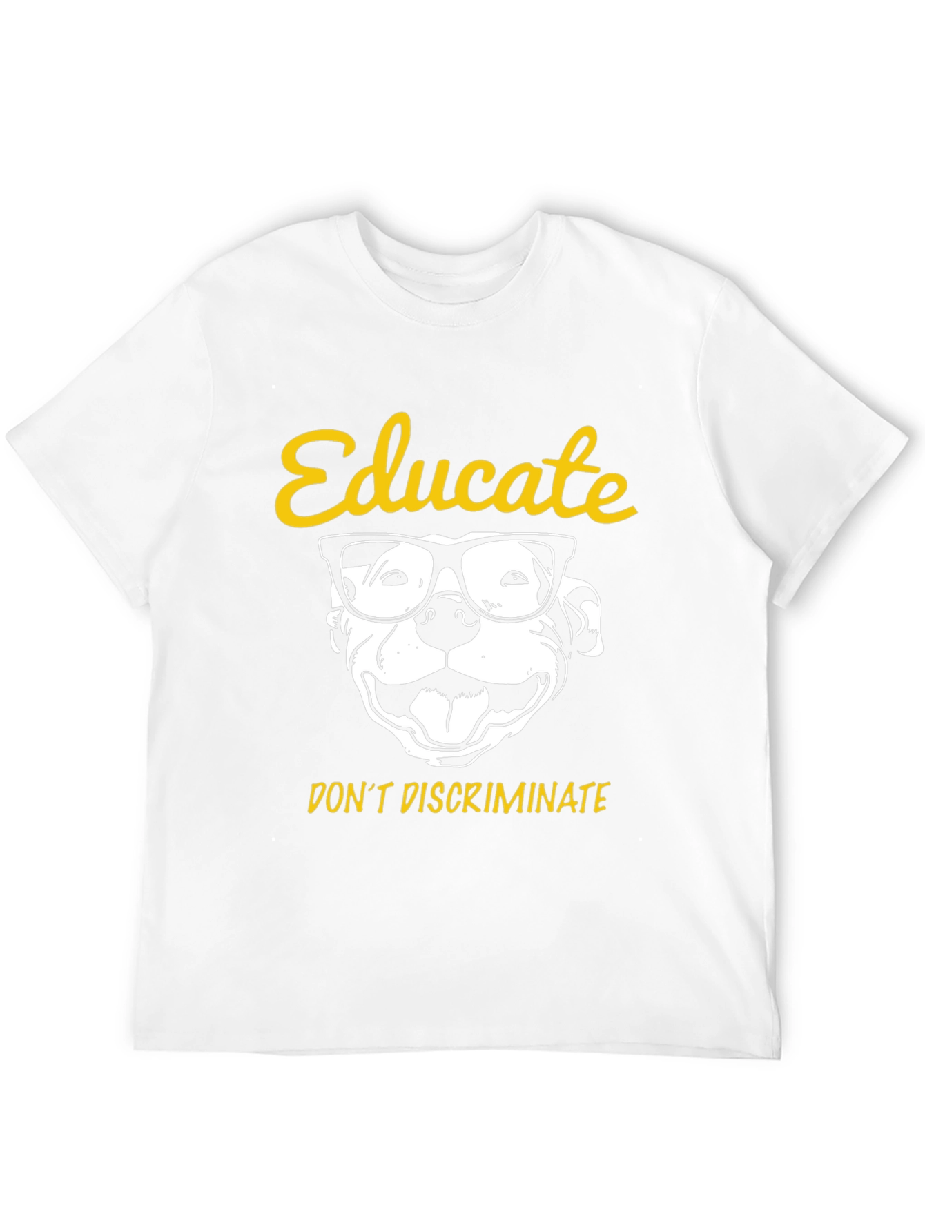 Educate Pitbull Graphic Tee - Black Unisex Shirt