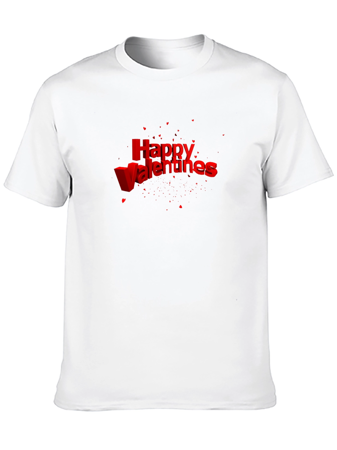 Happy Valentines T-Shirt - Red Text