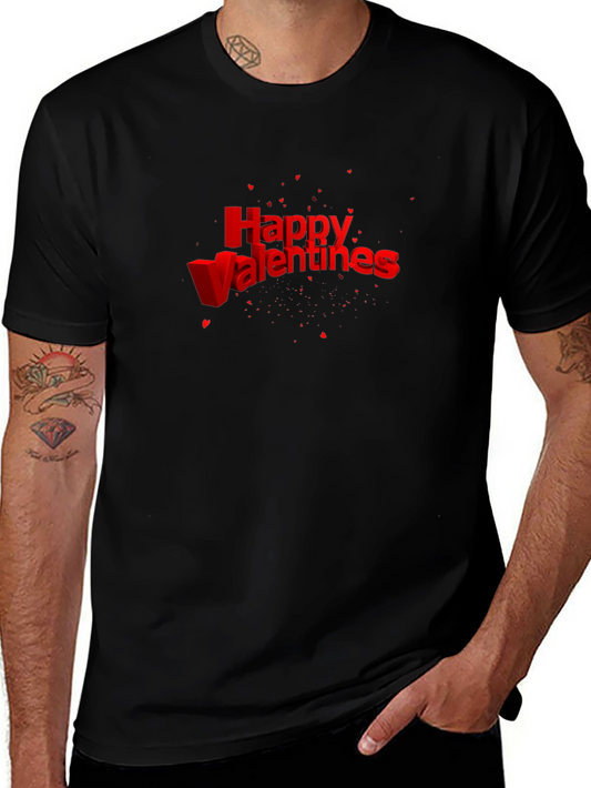 Happy Valentines T-Shirt - Red Text