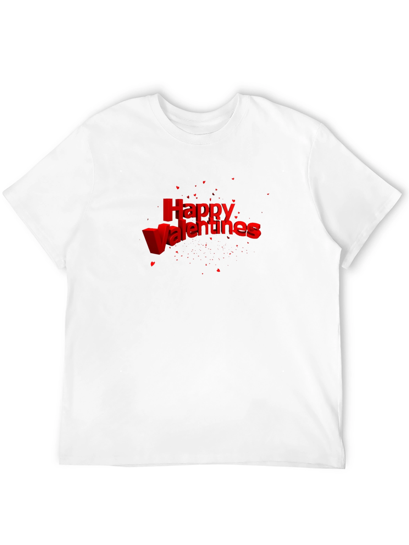 Happy Valentines T-Shirt - Red Text