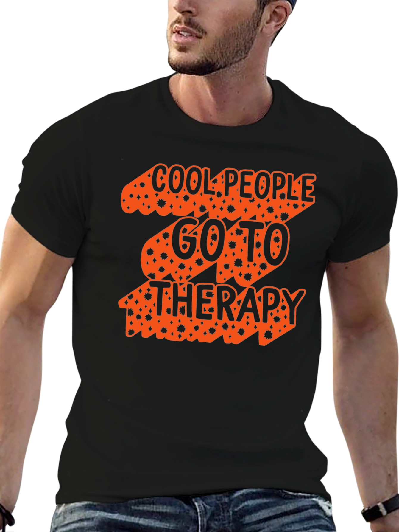 Cool People Therapy T-Shirt - Black