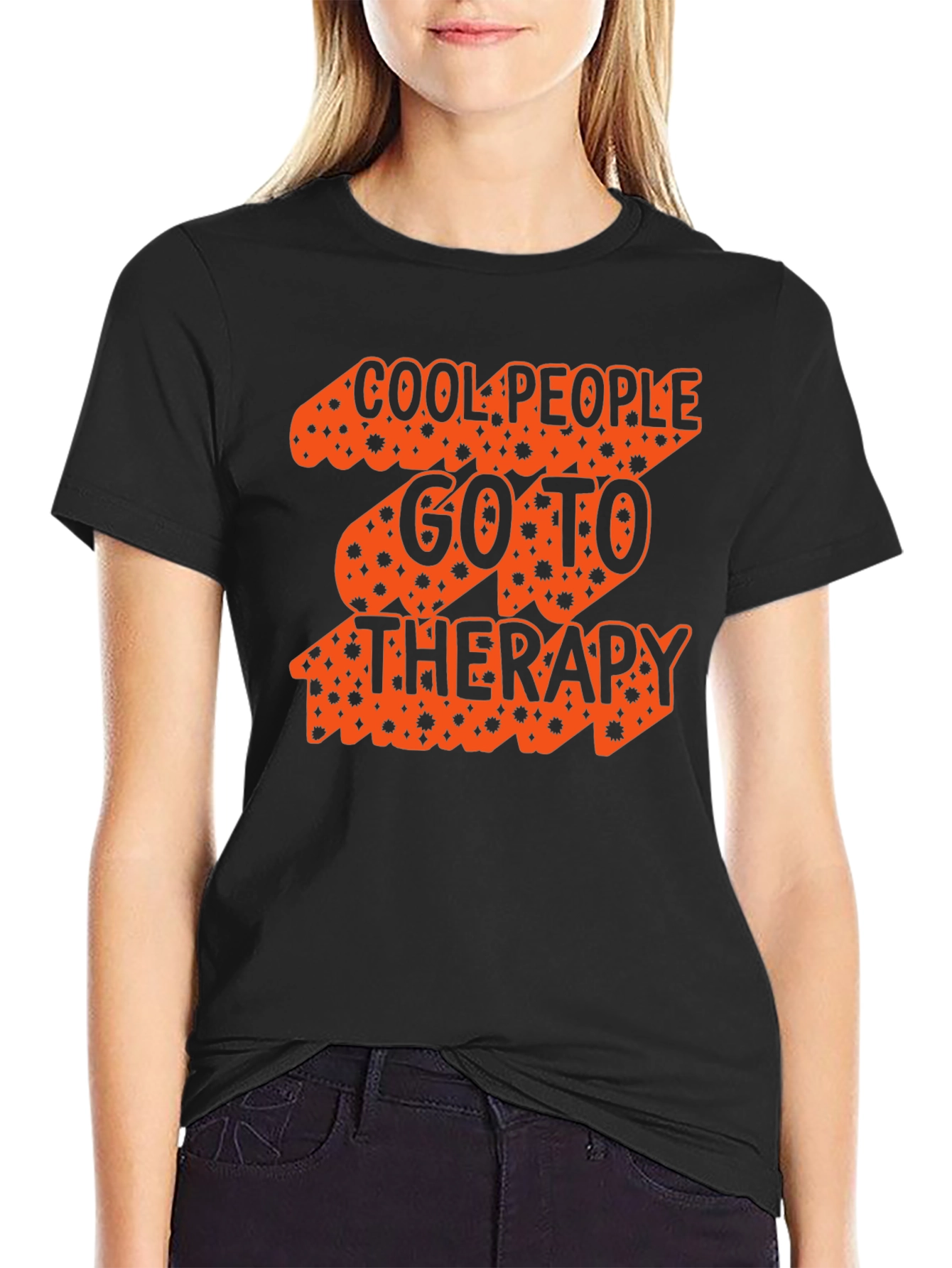 Cool People Therapy T-Shirt - Black