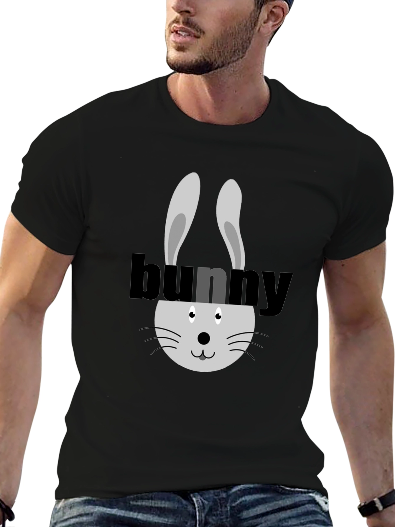 Bunny Graphic Tee - Soft Cotton Blend Comfort