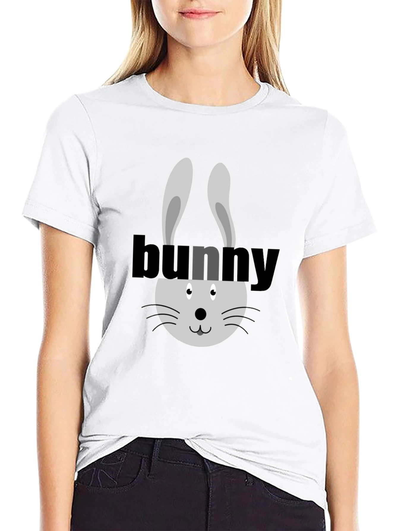 Bunny Graphic Tee - Soft Cotton Blend Comfort