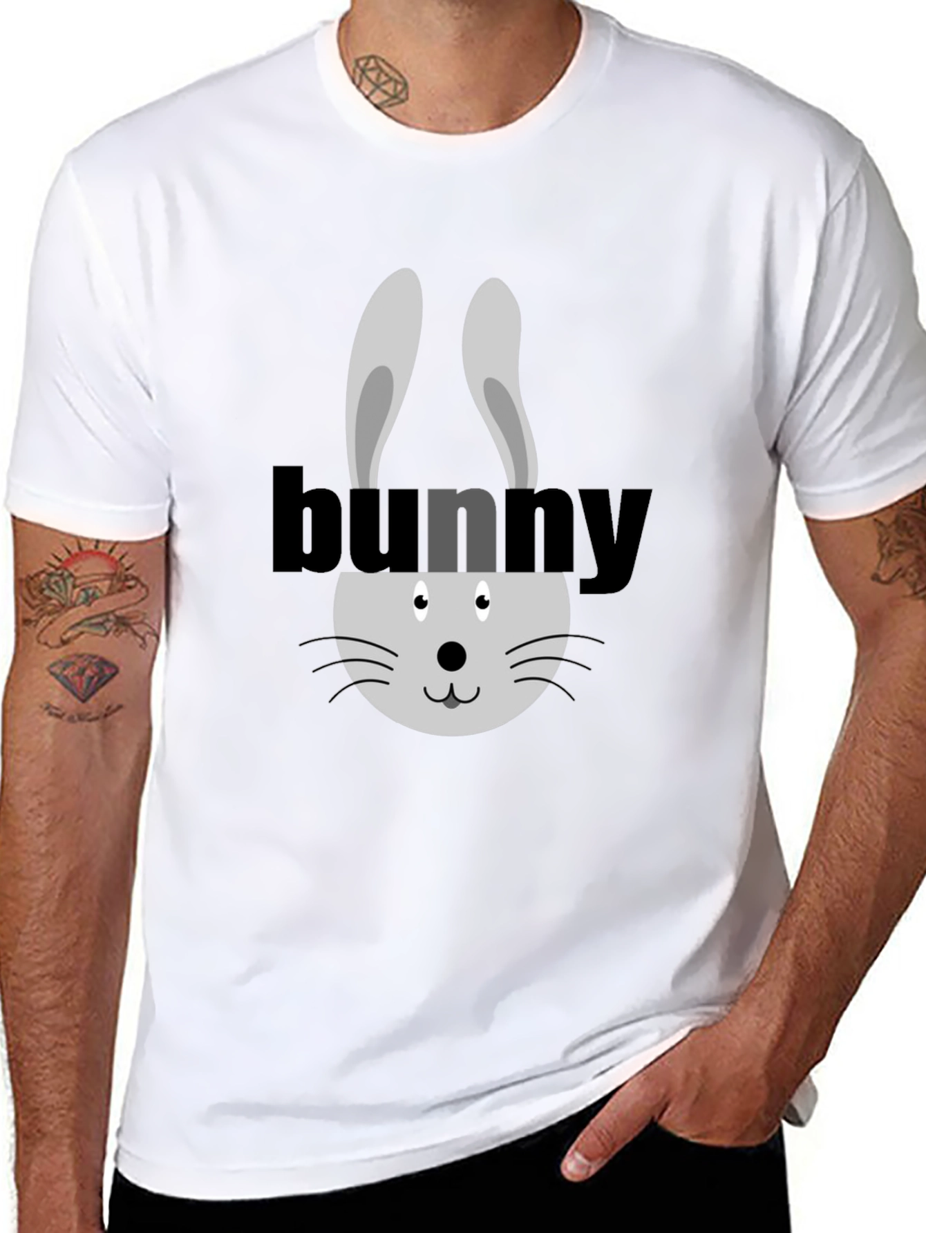 Bunny Graphic Tee - Soft Cotton Blend Comfort