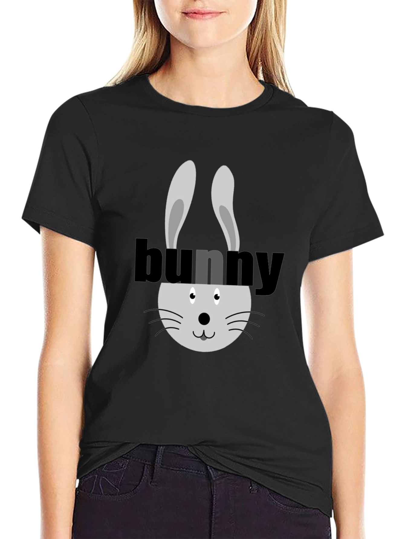 Bunny Graphic Tee - Soft Cotton Blend Comfort