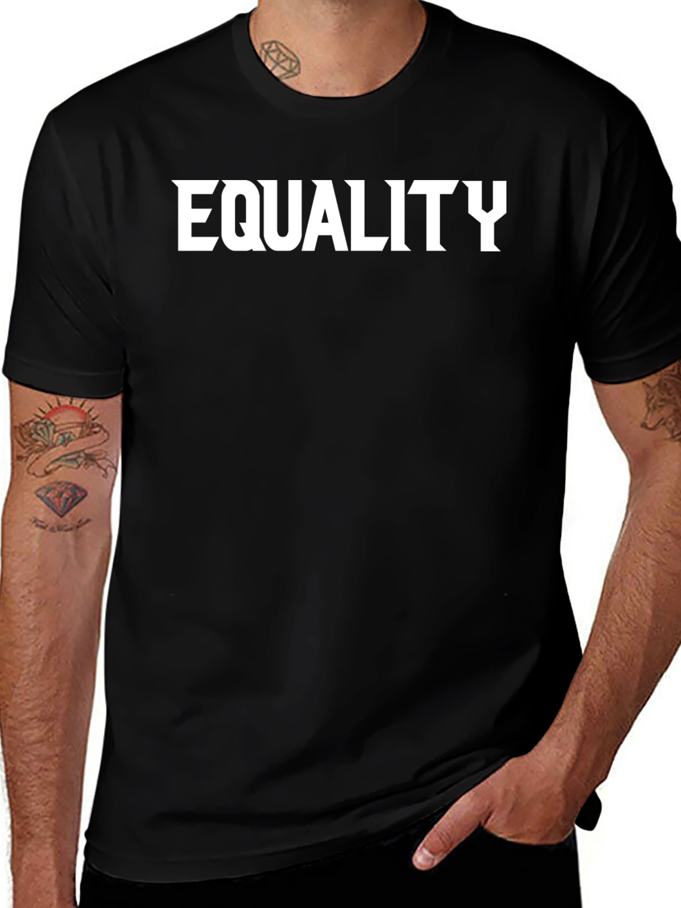 Equality Black Tee - Statement Graphic T-Shirt