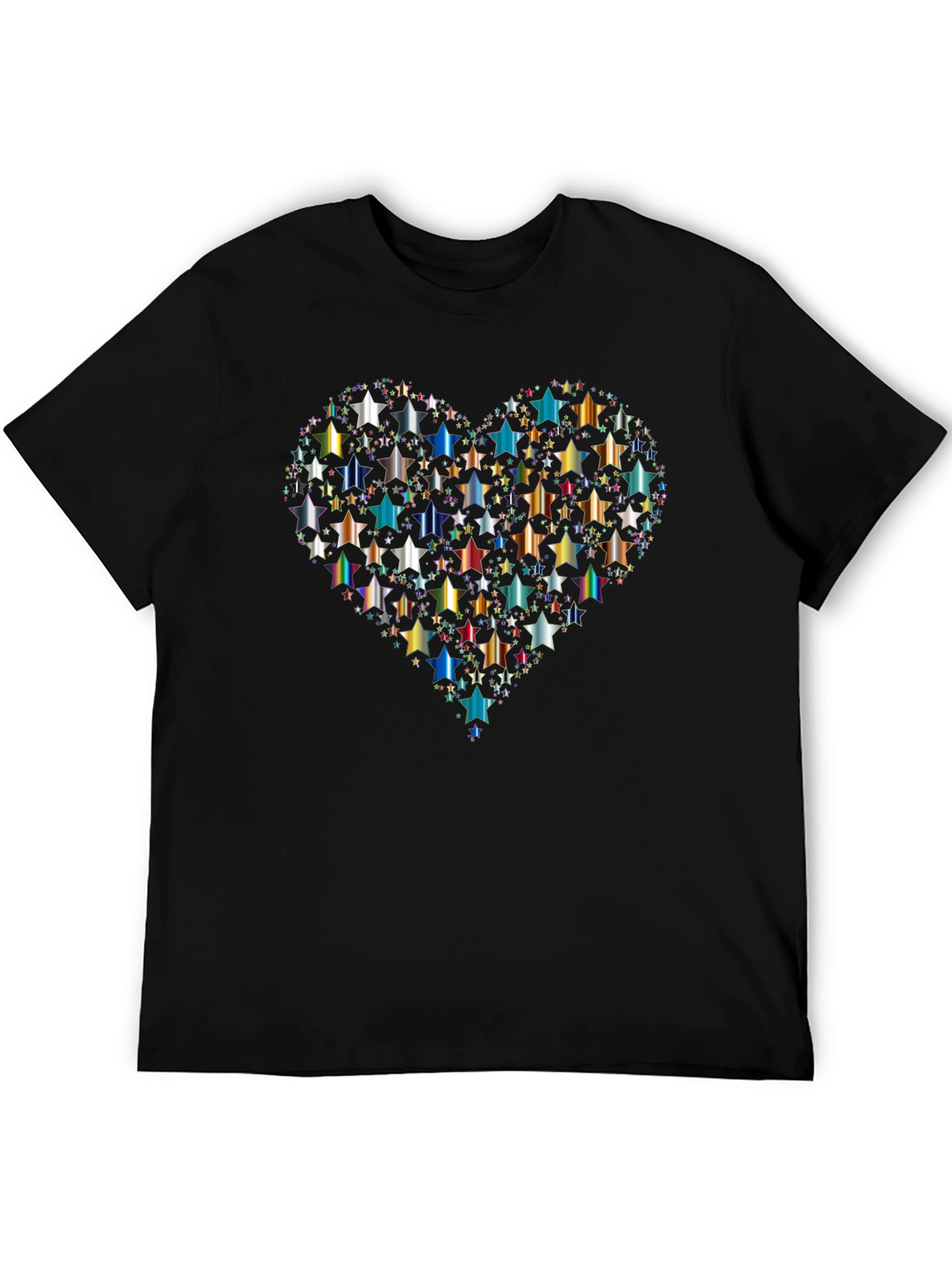 Star Heart Graphic T-Shirt - Black