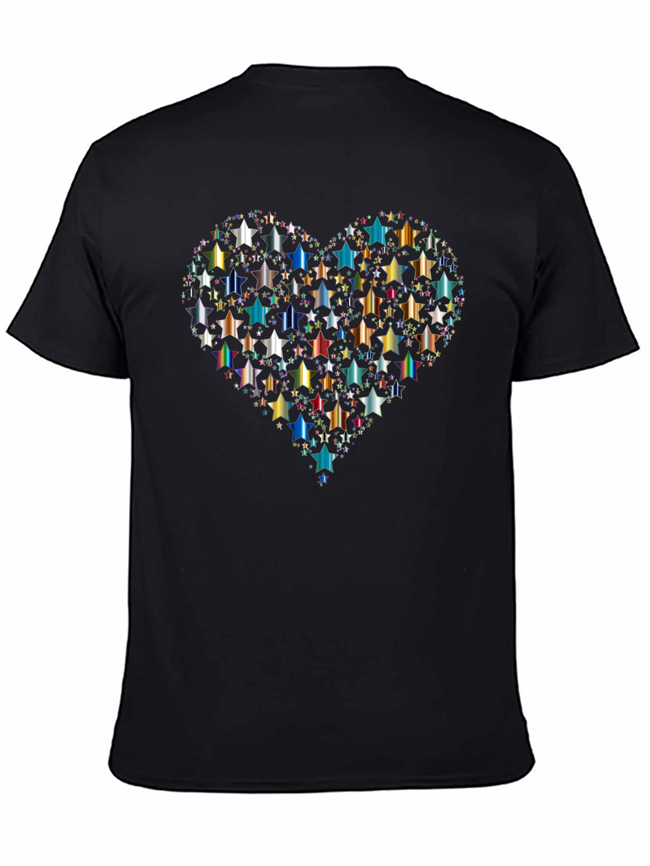 Star Heart Graphic T-Shirt - Black