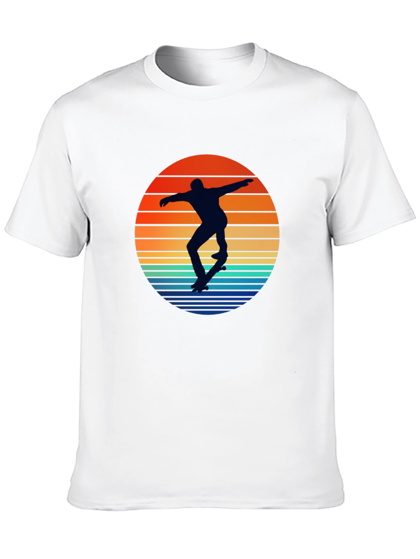Skateboarder Sunset Graphic Tee - Retro Style