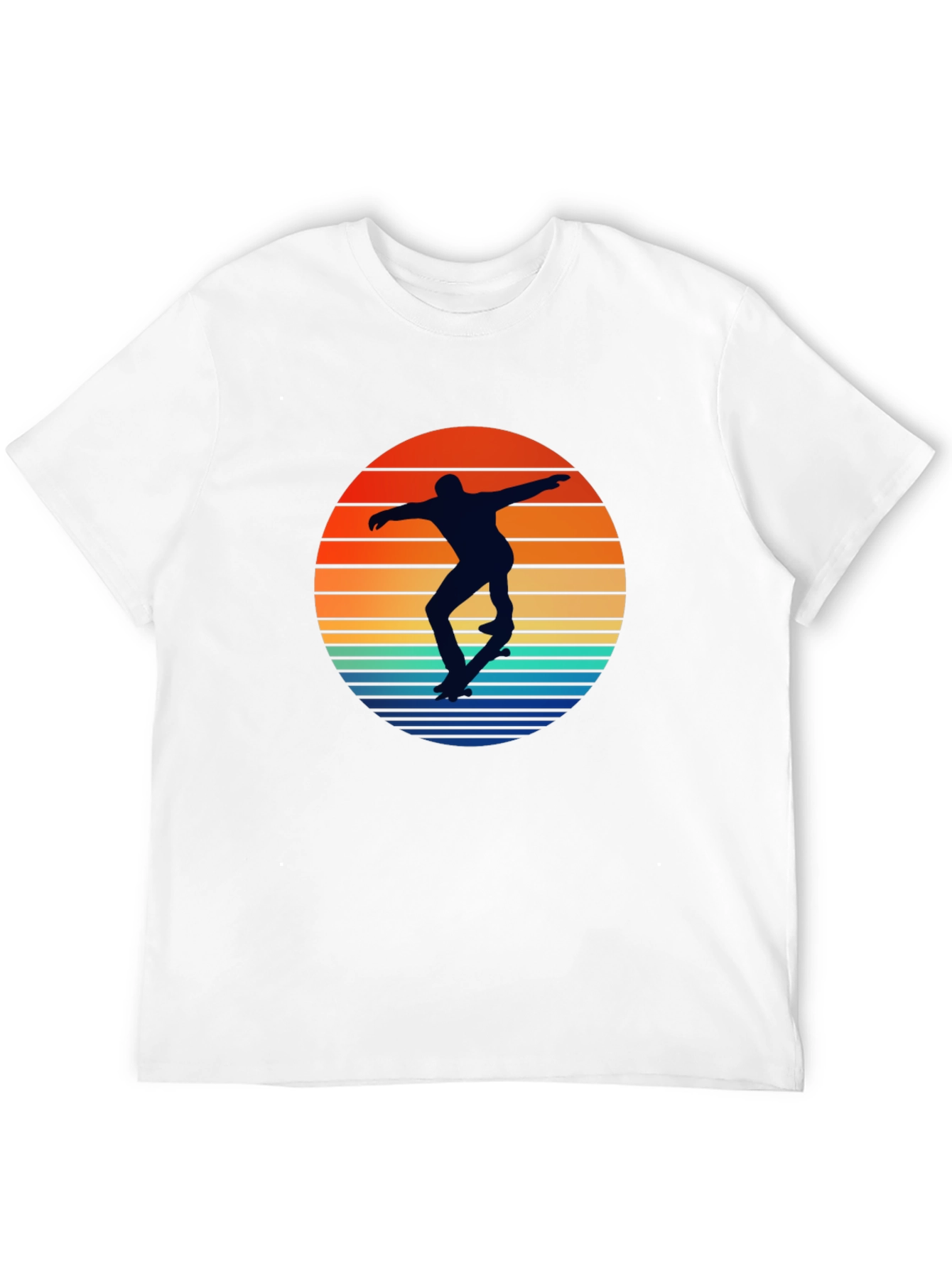Skateboarder Sunset Graphic Tee - Retro Style