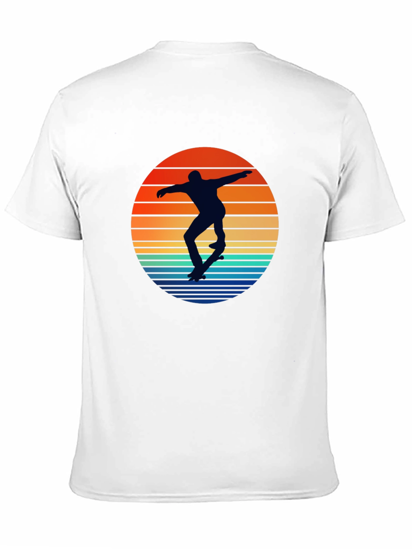 Skateboarder Sunset Graphic Tee - Retro Style