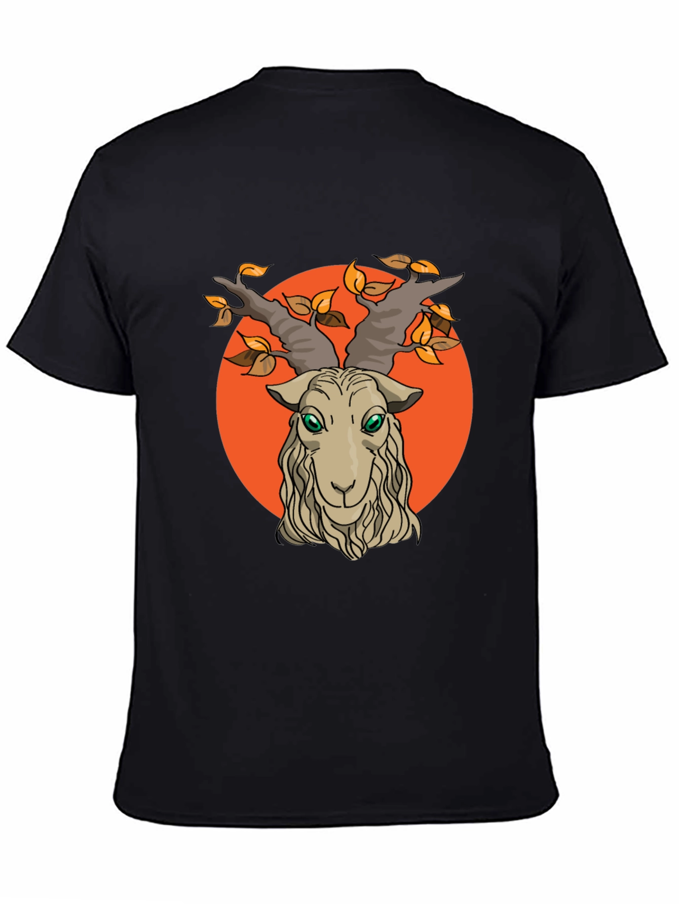Goat Head Graphic Tee - Mens Black Cotton T-Shirt