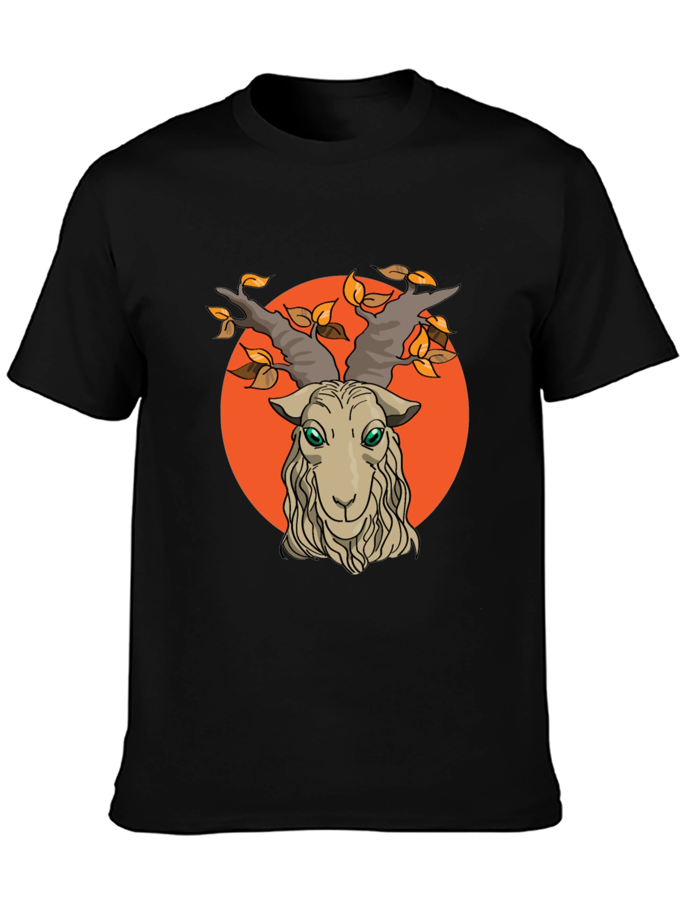 Goat Head Graphic Tee - Mens Black Cotton T-Shirt