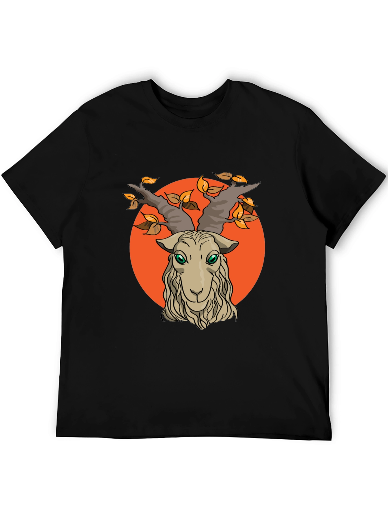 Goat Head Graphic Tee - Mens Black Cotton T-Shirt