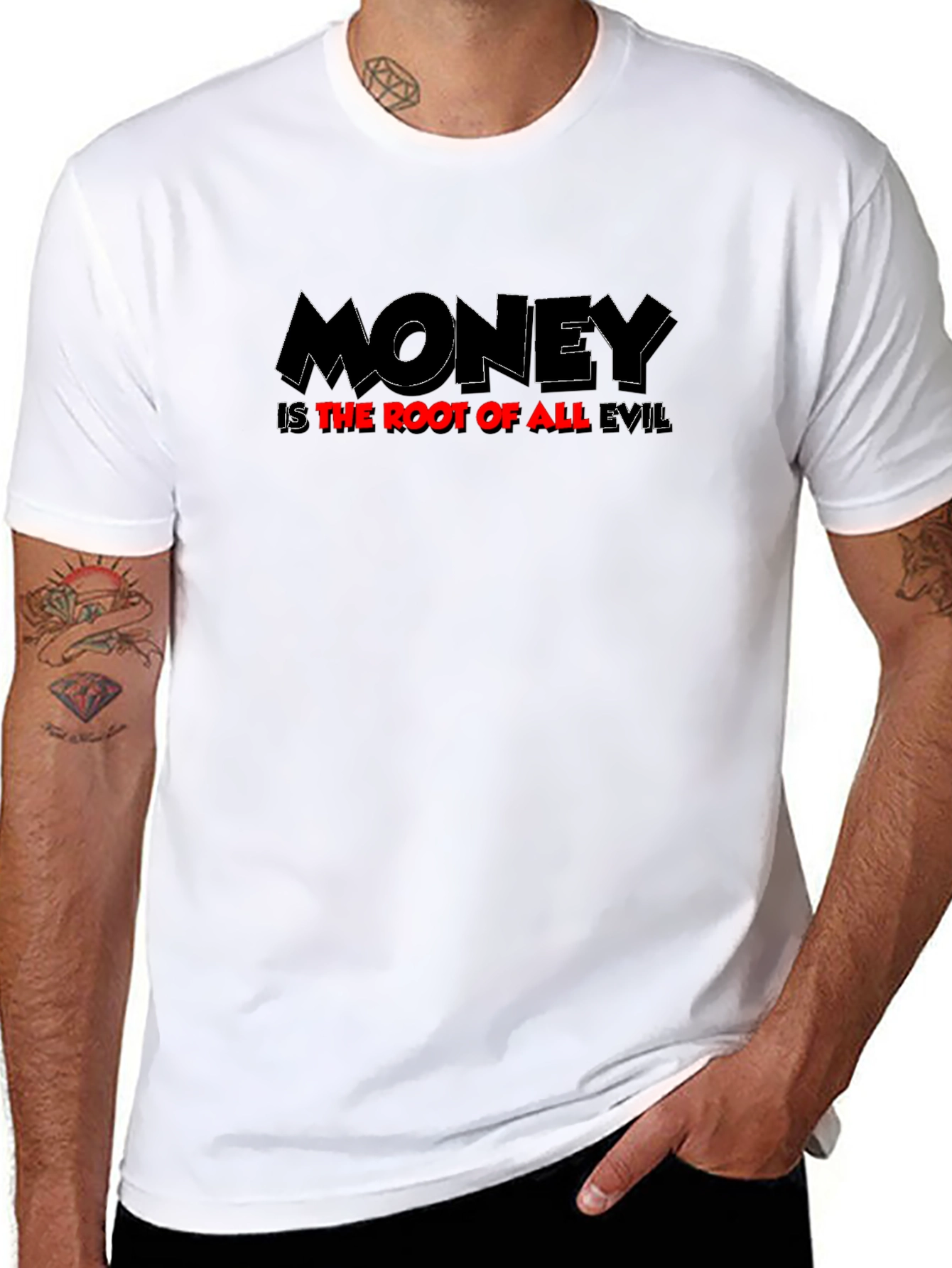 Money Is The Root Of All Evil Graphic T-Shirt