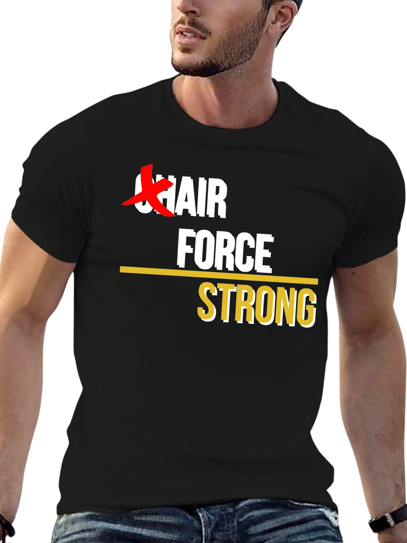 Chair Force Strong T-Shirt - Black