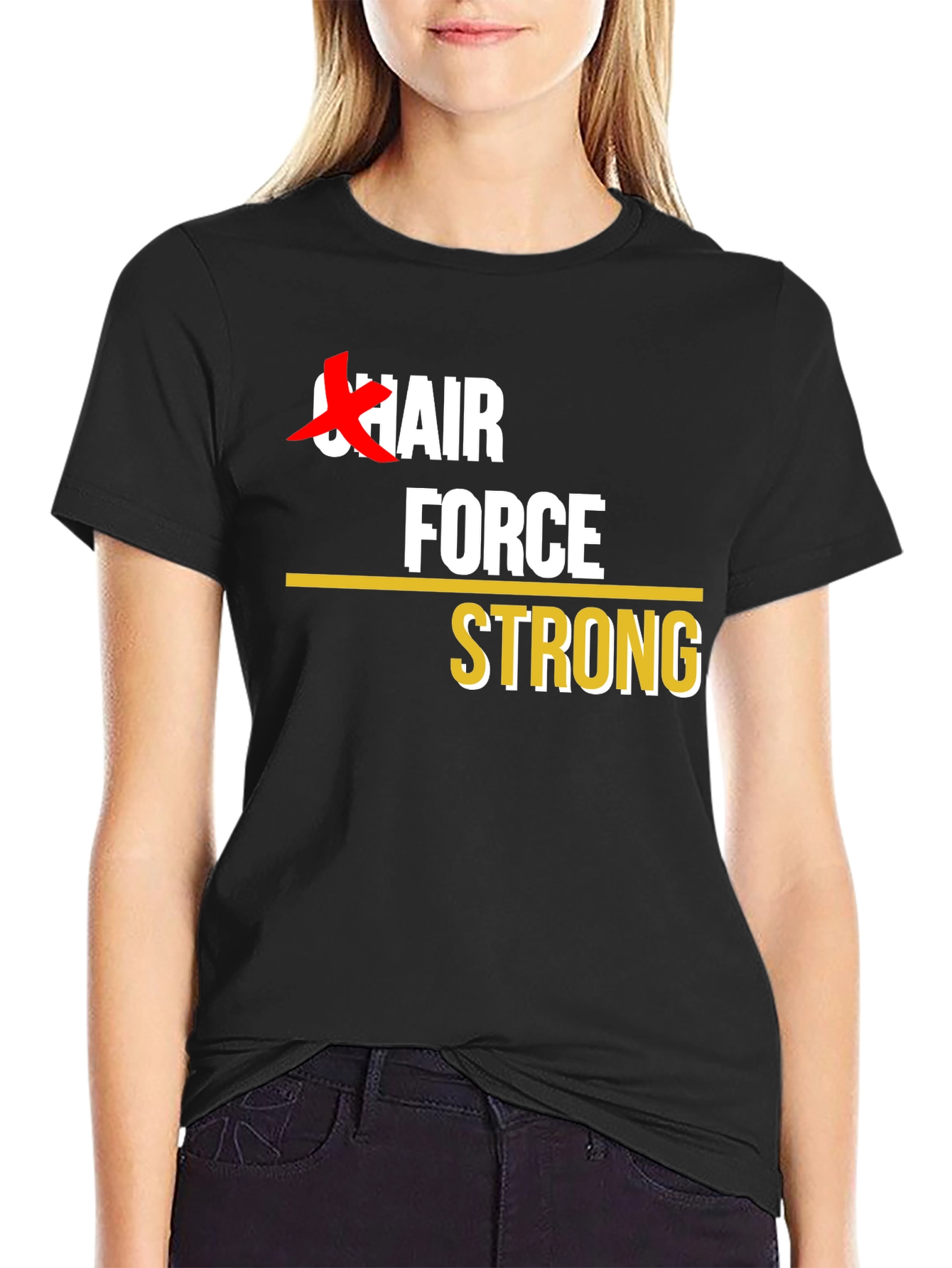Chair Force Strong T-Shirt - Black