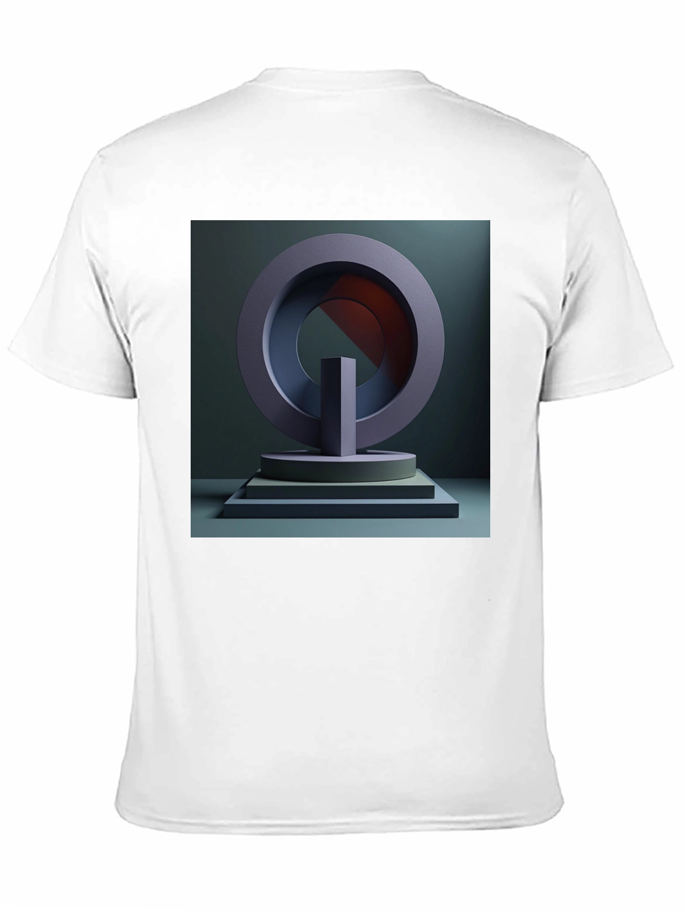 Modern Art Geometric Graphic Tee - Black