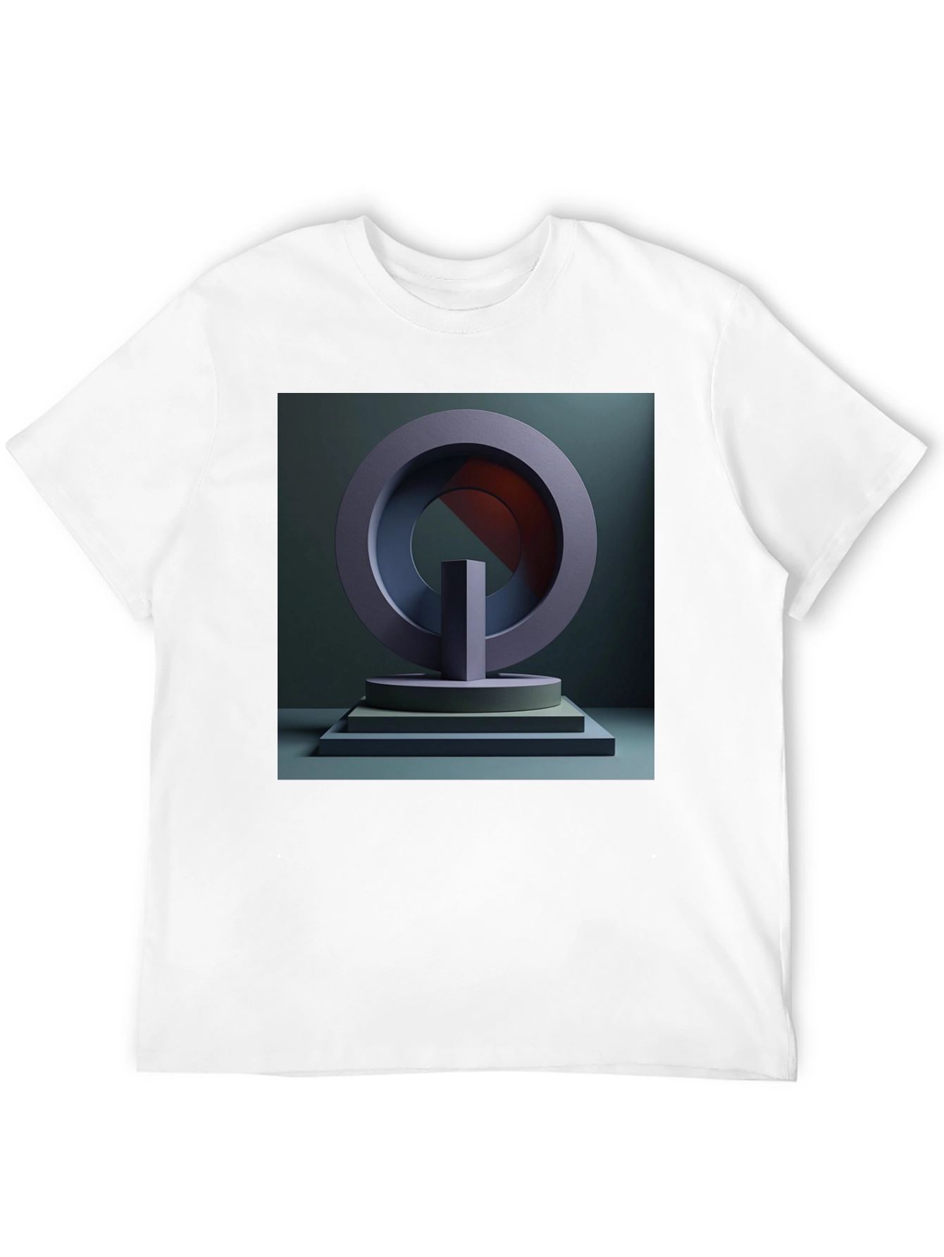 Modern Art Geometric Graphic Tee - Black