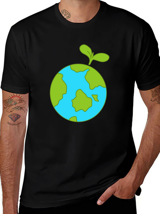 Eco Earth Sprout Black T-Shirt
