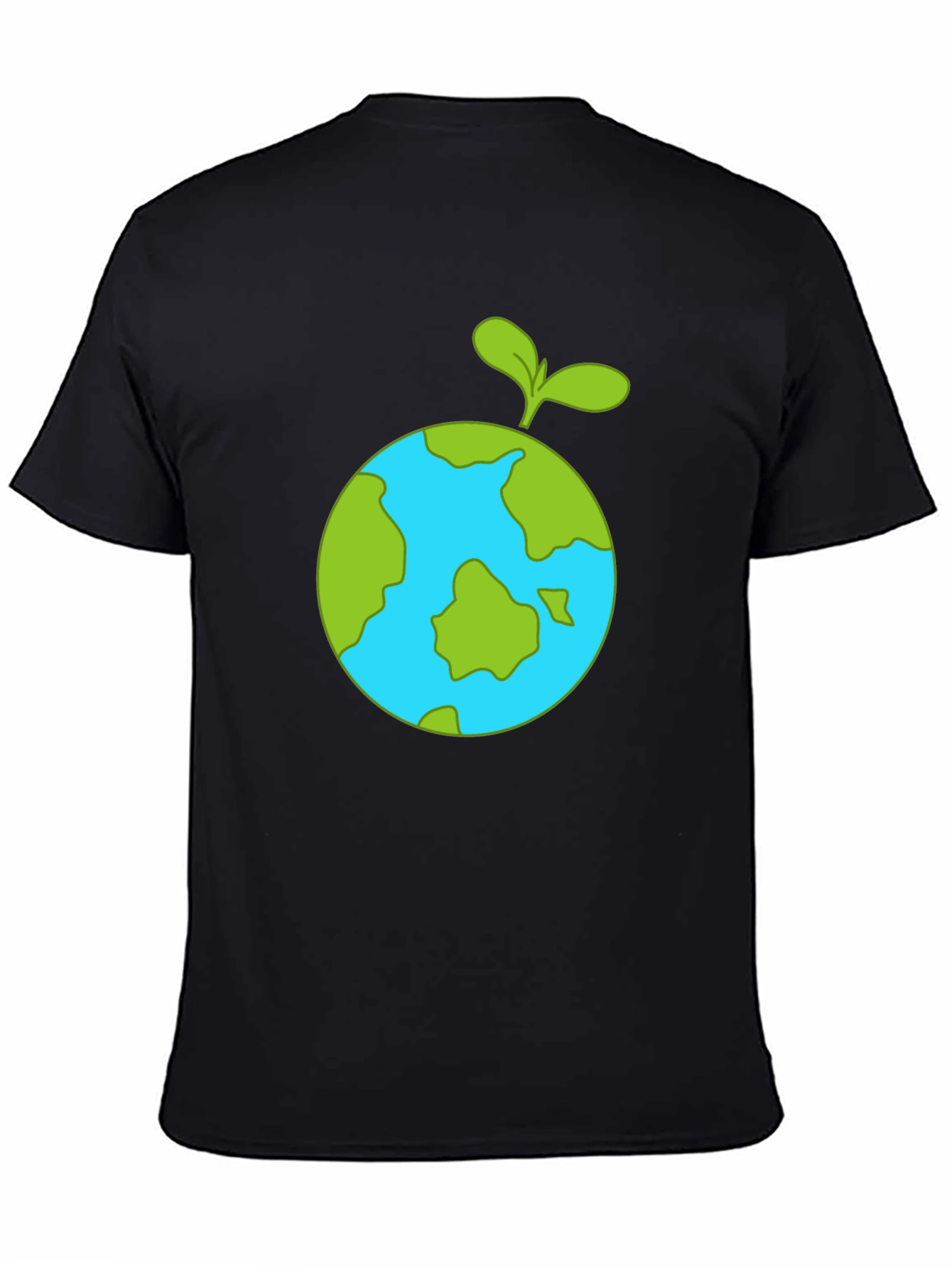 Eco Earth Sprout Black T-Shirt