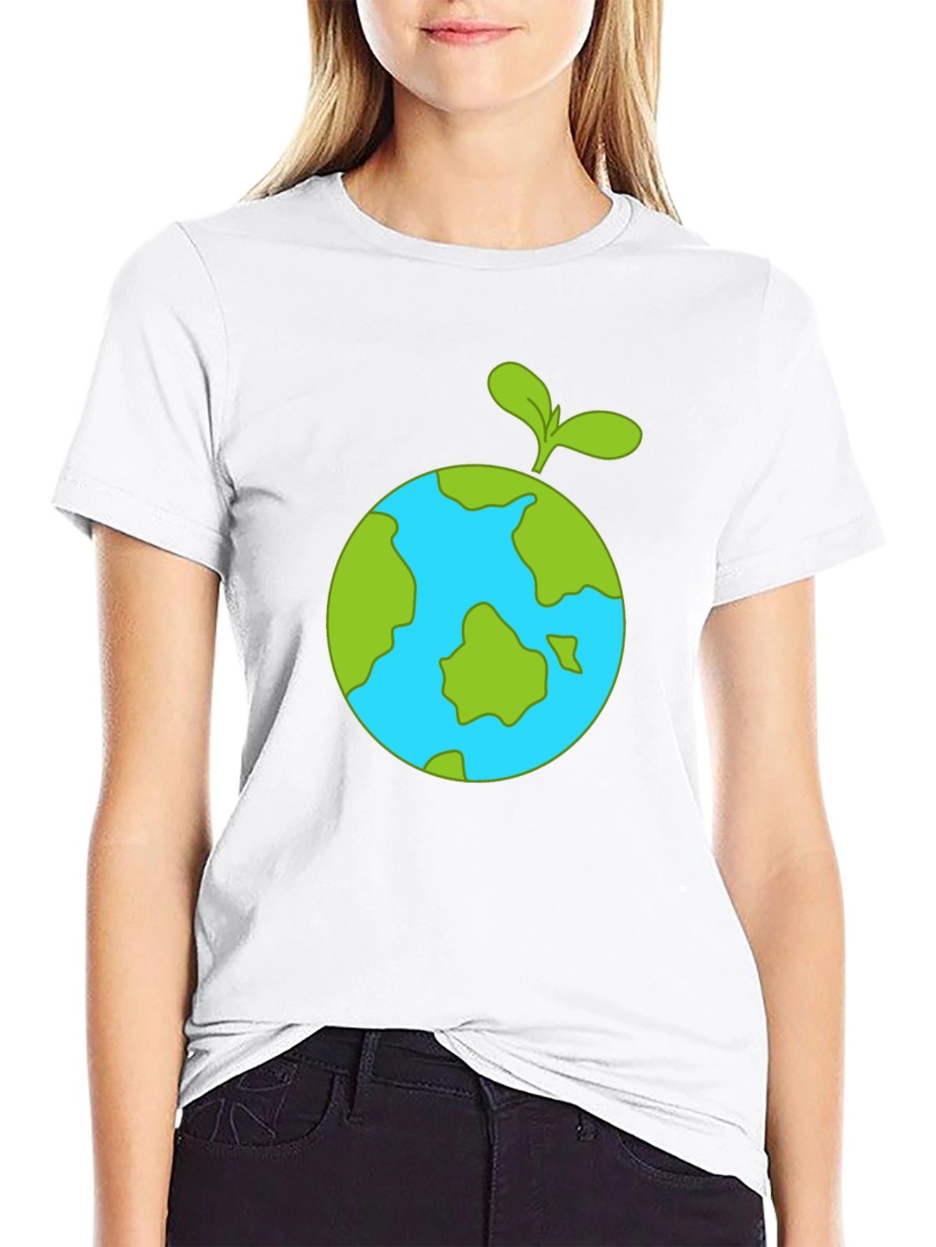 Eco Earth Sprout Black T-Shirt