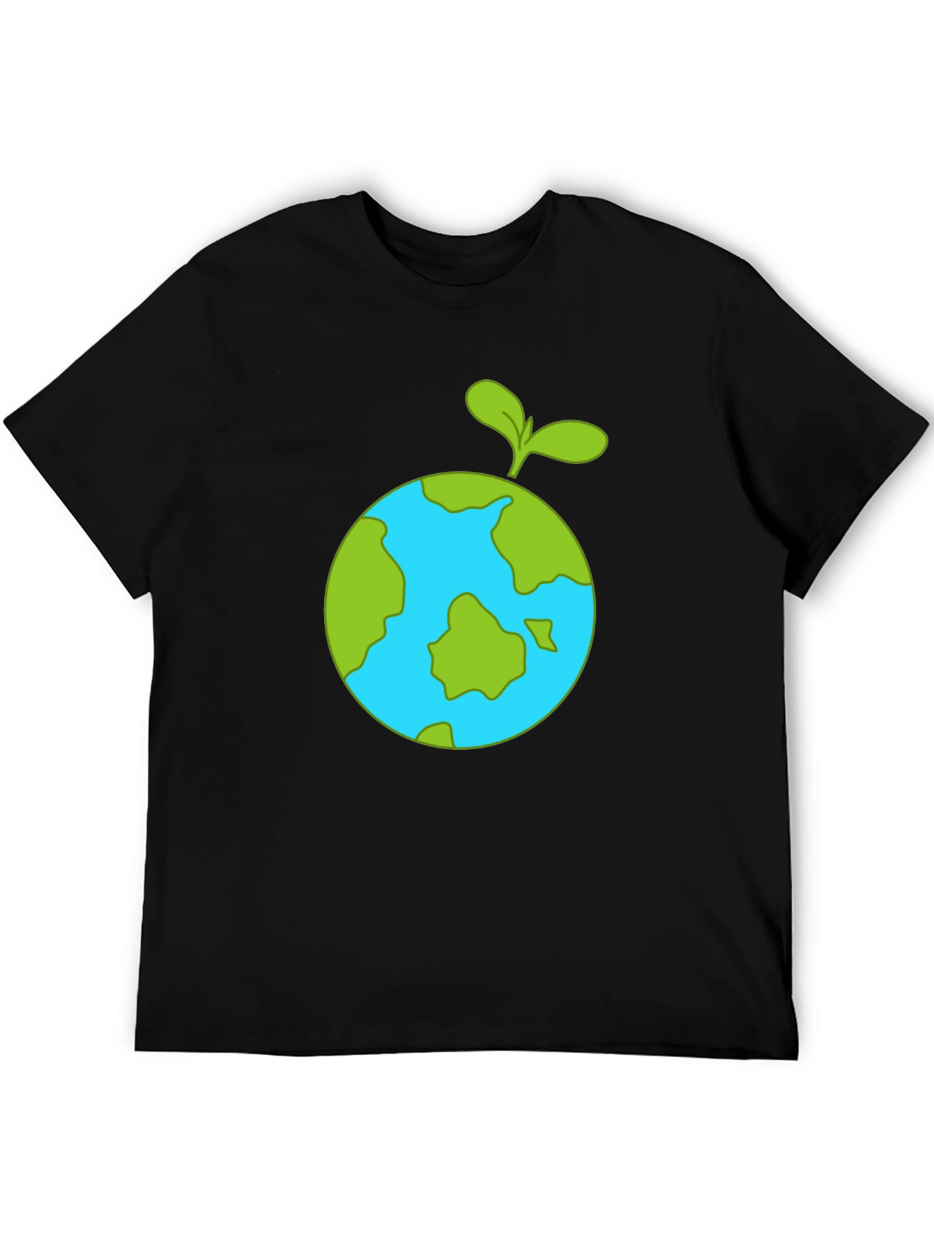 Eco Earth Sprout Black T-Shirt