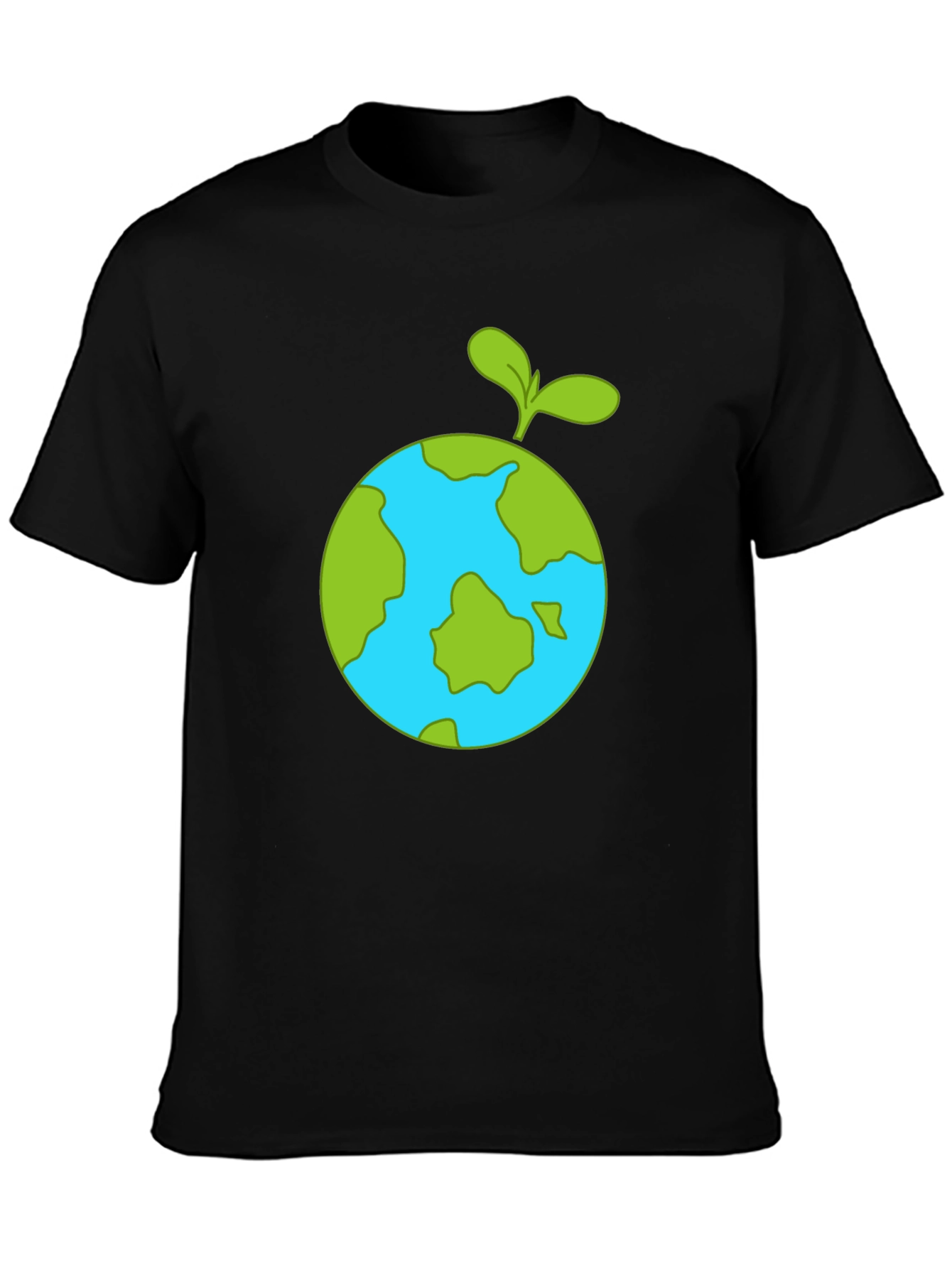 Eco Earth Sprout Black T-Shirt